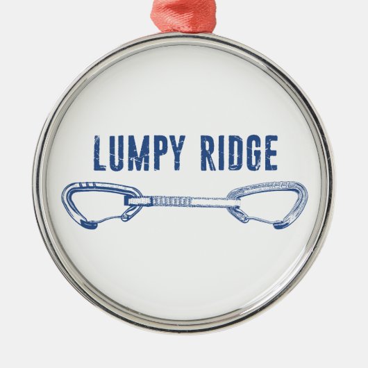 Lumpy Ridge Rock Klimmen Quickdraw Metalen Ornament (Voorkant)