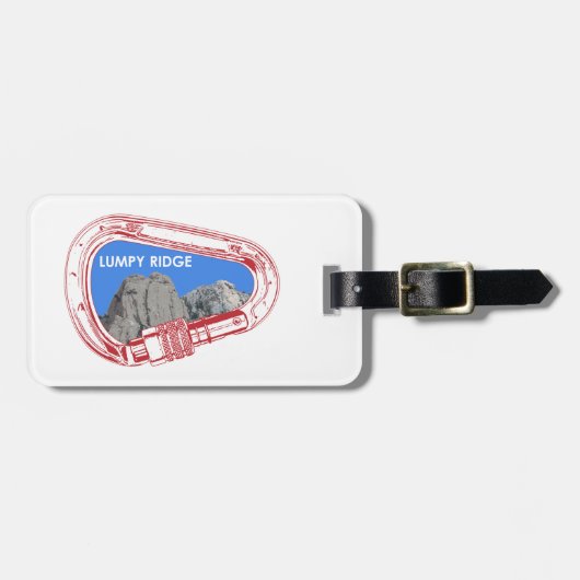 Lumpy Ridge Rock tijdens Carabiner Bagagelabel (Voorkant horizontaal)