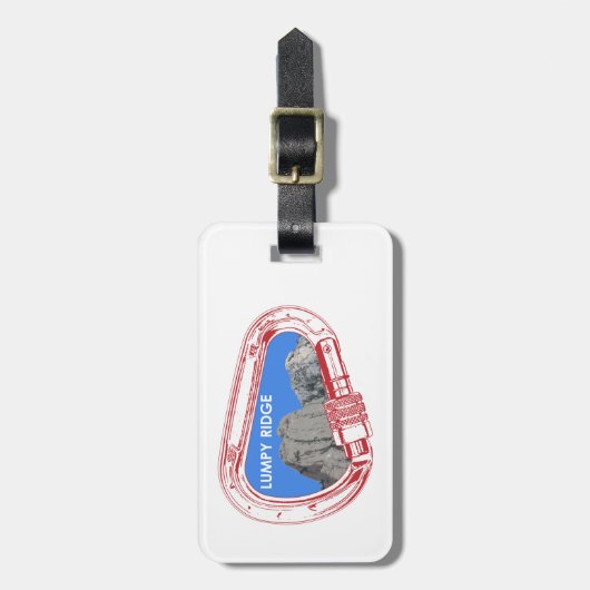 Lumpy Ridge Rock tijdens Carabiner Bagagelabel (Voorkant verticaal)