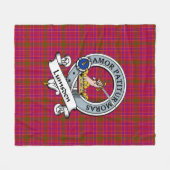 Lumsden van Clova Clan Badge Tartan Pset Fleece Deken (Voorkant (Horizontaal))