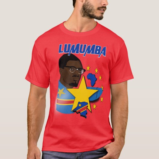 Lumumba Pan-Afrikaanse leider T-shirt (Voorkant)