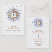 *~* Luna Boho Celestial Lunar Moon Magic Light Visitekaartje (Voorkant / Achterkant)