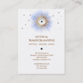 *~* Luna Boho Celestial Lunar Moon Magic Light Visitekaartje (Achterkant)