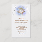 *~* Luna Celestial Lunar Moon Magic Boho Light Visitekaartje (Achterkant)