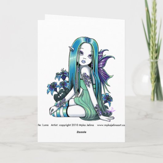 "Luna" de Gotische Kaart van de Kunst van de Fee (Achterkant)