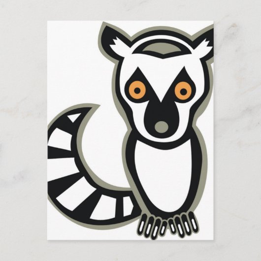 LUNA de LEMUR Briefkaart (Voorkant)