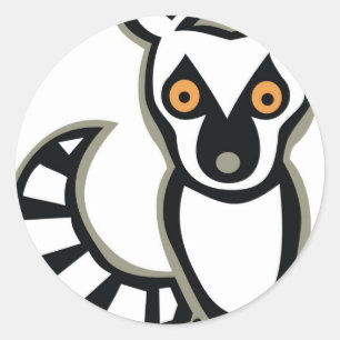 LUNA de LEMUR Ronde Sticker