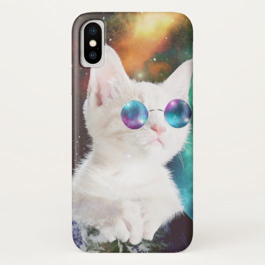 Luna de Ruimtekater iPhone X Hoesje (Achterkant)