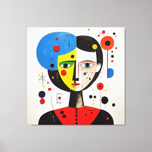 Luna - Dualiteit van expressie Canvas Afdruk (Voorkant)