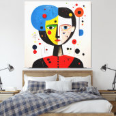 Luna - Dualiteit van expressie Canvas Afdruk (Insitu (Slaapkamer))