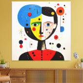 Luna - Dualiteit van expressie Canvas Afdruk (Insitu (Woonkamer))