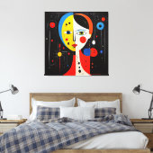 Luna - Dualiteit van expressie Canvas Afdruk (Insitu (Slaapkamer))