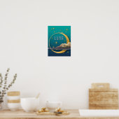 Luna en de nachthemel poster (Keuken)