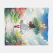 Luna en het wolkenkasteel - Enchanted Fleece Blank (Voorkant (Horizontaal))