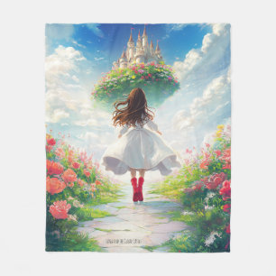 Luna en het wolkenkasteel - Enchanted Fleece Blank Deken