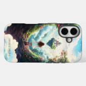 Luna en het wolkenkasteel - iPhone 16 Hoesje (Achterkant (horizontaal))