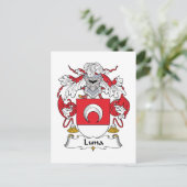 Luna Family Crest Briefkaart (Staand voorkant)