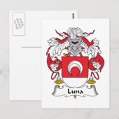 Luna Family Crest Briefkaart (Voorkant / Achterkant)