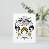 Luna Family Crest Briefkaart (Staand voorkant)