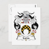 Luna Family Crest Briefkaart (Voorkant / Achterkant)