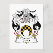 Luna Family Crest Briefkaart (Voorkant)