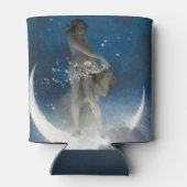 Luna Goddess bij nacht verstrooiende sterren Blikjeskoeler (Achterkant)