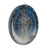 Luna Goddess bij nacht verstrooiende sterren Dartbord (Voorkant Links)