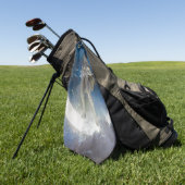 Luna Goddess bij nacht verstrooiende sterren Golfhanddoek (Groen)