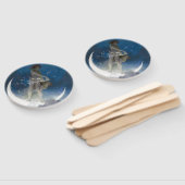 Luna Goddess bij nacht verstrooiende sterren Handwaaier (Niet-gemonteerd)