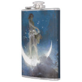 Luna Goddess bij nacht verstrooiende sterren Heupfles (Links)