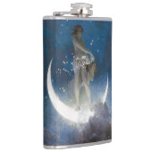 Luna Goddess bij nacht verstrooiende sterren Heupfles (Rechts)