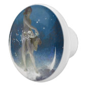 Luna Goddess bij nacht verstrooiende sterren Keramische Knop (Rechts)