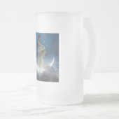 Luna Goddess bij nacht verstrooiende sterren Matglas Bierpul (Voorkant rechts)