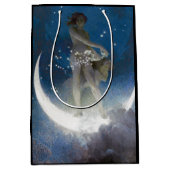 Luna Goddess bij nacht verstrooiende sterren Medium Cadeauzakje (Voorkant)