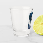 Luna Goddess bij nacht verstrooiende sterren Shot Glas (Links)