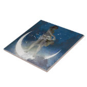 Luna Goddess bij nacht verstrooiende sterren Tegeltje (Zijkant)