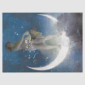 Luna Goddess bij nacht verstrooiende sterren Tissuepapier (Voorkant)