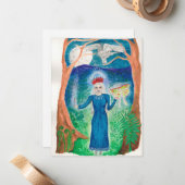 Luna Goddess Flat Note Kaart Notitiekaartje (Voorkant / Achterkant in situ)