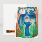 Luna Goddess Flat Note Kaart Notitiekaartje (Voorkant / Achterkant)