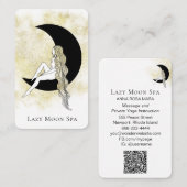 *~* Luna GODDESS Woman on Moon Celestial QR Visitekaartje (Voorkant / Achterkant)