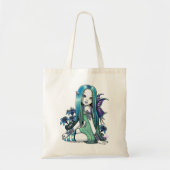 "Luna" Gothic Moon Lilly Fairy Art Canvas tas (Voorkant)