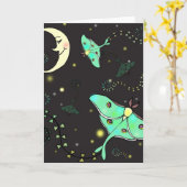 Luna het Wenskaart van de Vliegers van de Mot Kaart (Gele Bloem)