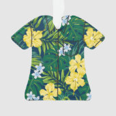 Luna Hibiscus Garden Hawaiian Aloha Shirt- Navy Ornament (voorkant)