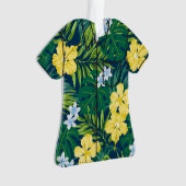 Luna Hibiscus Garden Hawaiian Aloha Shirt- Navy Ornament (voorkant)