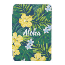Luna Hibiscus Garden Hawaiian - Geel en marine