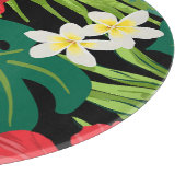 Luna Hibiscus Garden Hawaiian - Rood en Zwart Snijplank (Hoek)