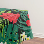 Luna Hibiscus Garden Hawaiian - Rood en Zwart Tafelkleed (Voorbeeld)