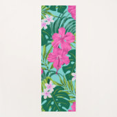 Luna Hibiscus Garden Hawaiian - Turf en Roze Yogamat (Voorkant)