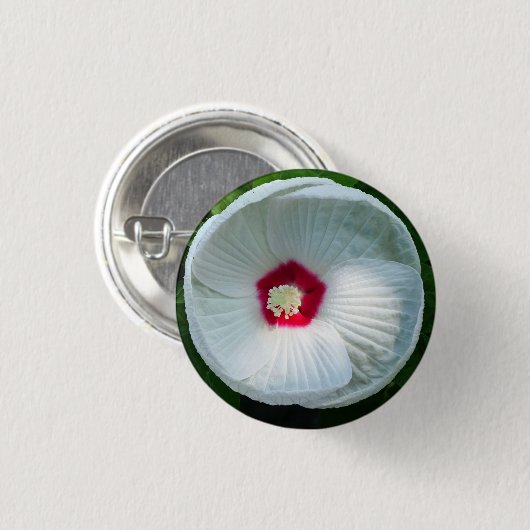 Luna Hibiscus Ronde Button 3,2 Cm (Voorkant /achterkant)