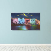 Luna Island Night Uitzicht of New Rainbow Bridge Canvas Afdruk (Insitu (Houten vloer))